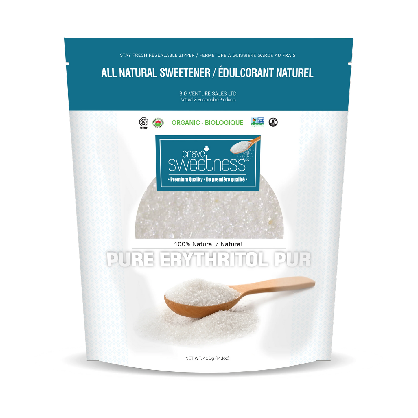 CRAVE STEVIA   Erythritol 400g