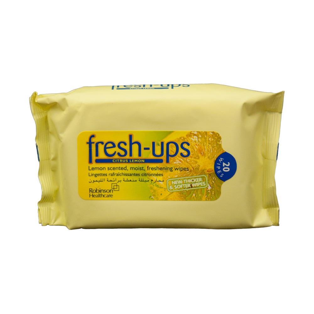 FRESH-UPS FRESH-UPS, LEMON WIPES, 12PK
