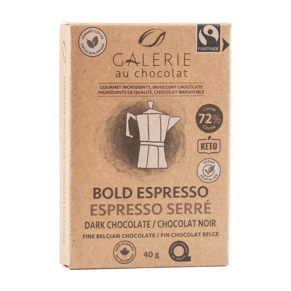 GALERIE AU CHOCOLATE - Bold Espresso Mini Dark Chocolate 40g