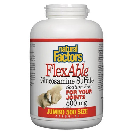 Natural Factors   FlexAble® Glucosamine Sulfate 500 mg   500 capscaps
