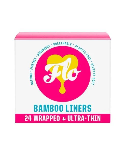 HERE WE FLO * FLO Bamboo Daily Liners, 24 Wrapped