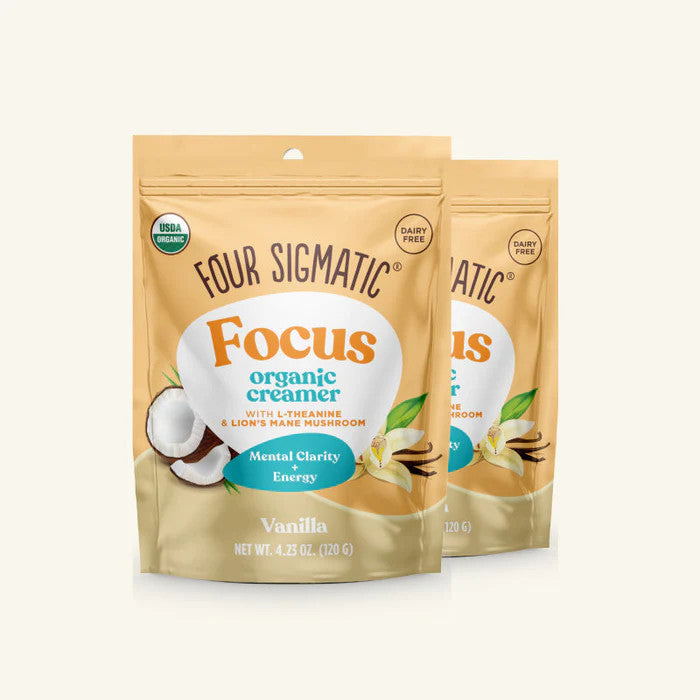 FOUR SIGMATIC Focus Organic Creamer with L-Theanine & Lion's Mane Mushroom - Vanilla 120 g / 4.23 oz.