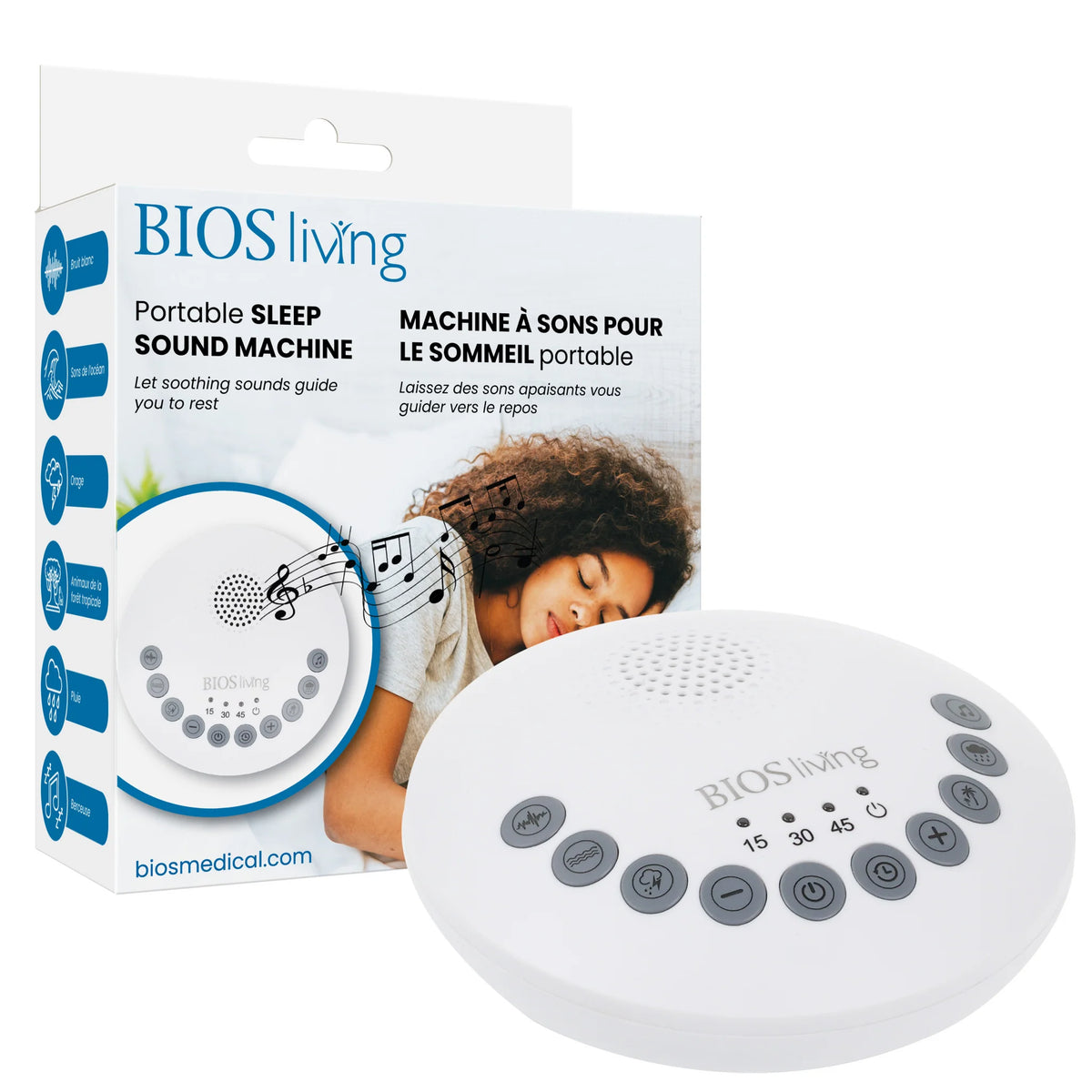BIOS SOOTHING SOUNDS SLEEP MACHINE PORTABLE
