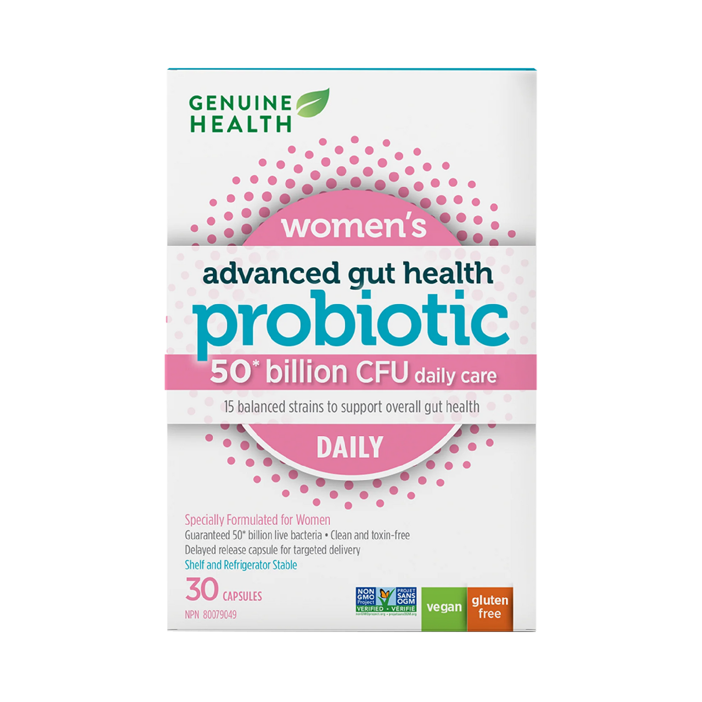 Genuin Health Advanced Gut Health Probiotic Women's Daily 50 billion 30 caps