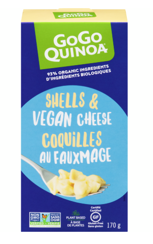 Gogo Quinoa   Shells & Cheddar   White Shells & Vegan Cheese170G