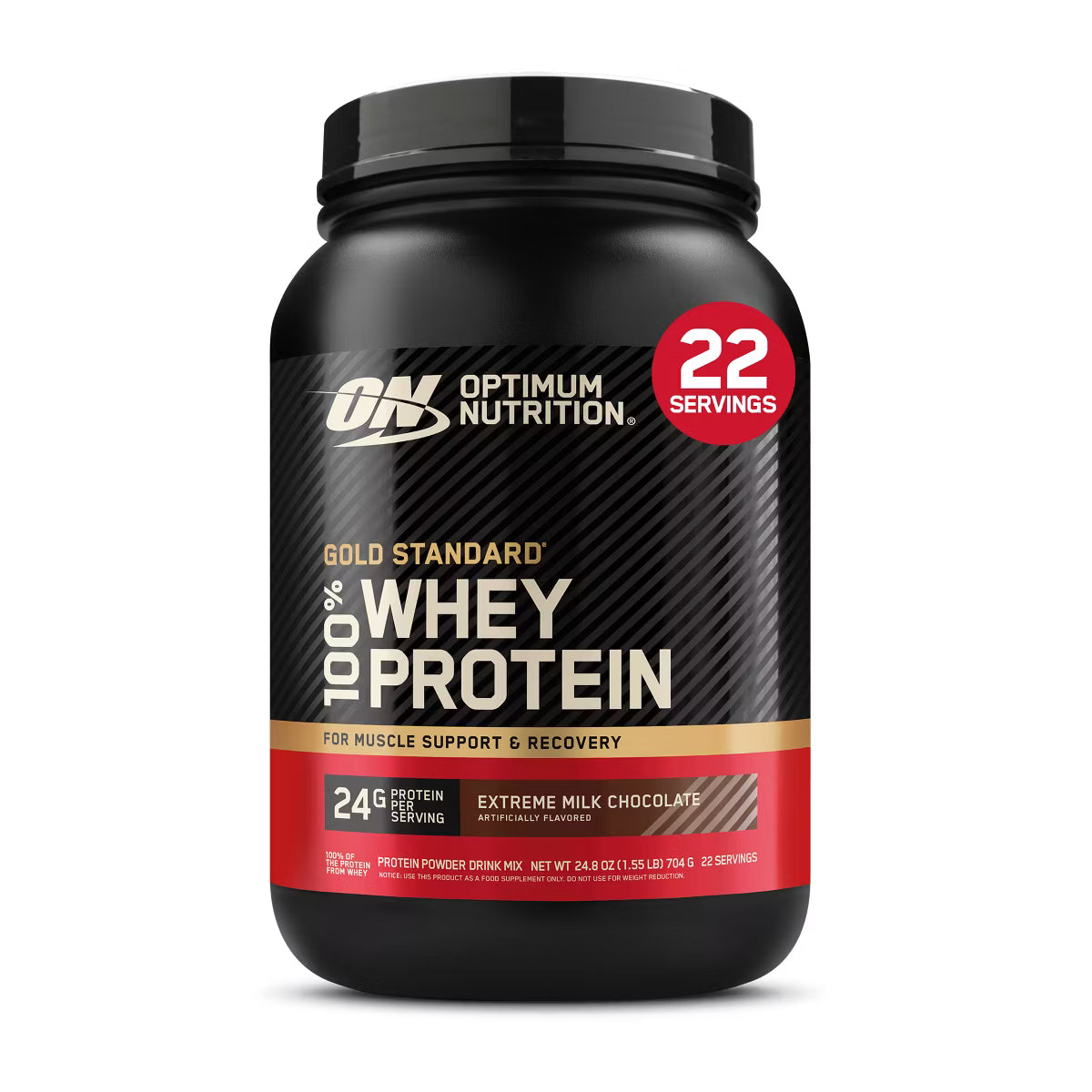 OPTIMUM NUTRITION - GOLD STANDARD 100% WHEY - 1.5lbs - EXTREME MILK CHOCOLATE
