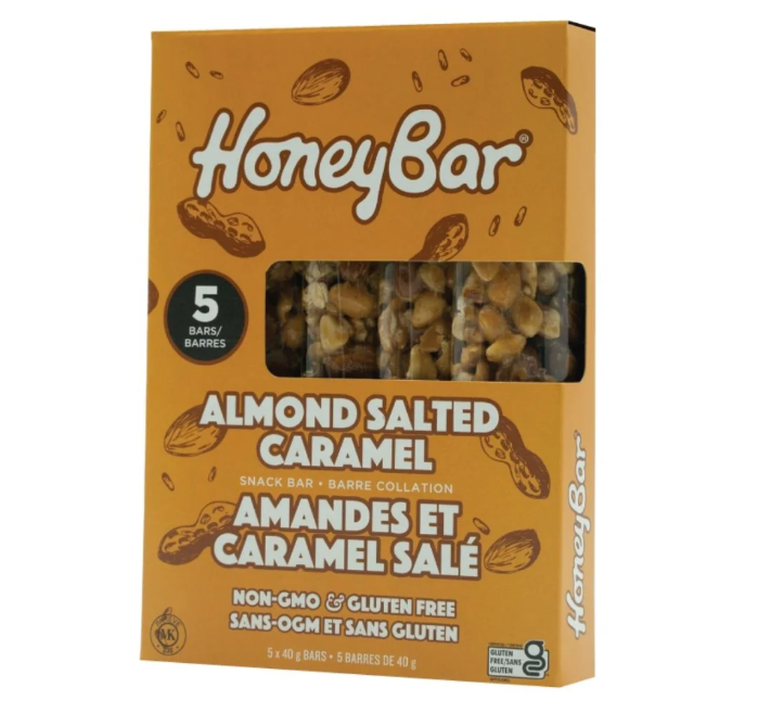 Honey Bar Almond Salted Caramel Snack bar - 5 x 40g bars