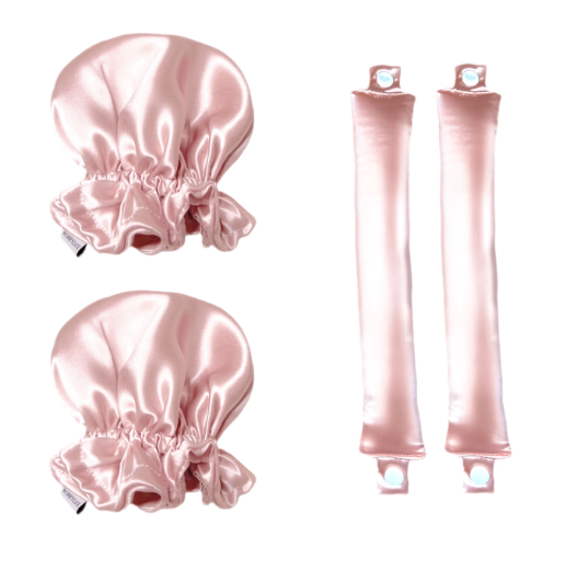 HoneyLux Organic Silk Heatless Curlers - PINK