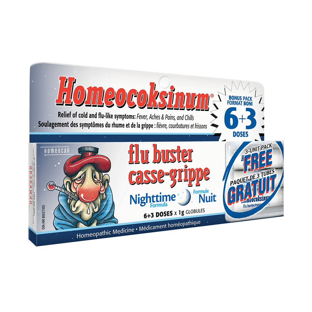 HOMEOCOKSINUM FLU BUSTER NIHGT TIME 6+3 DOSES X 1G