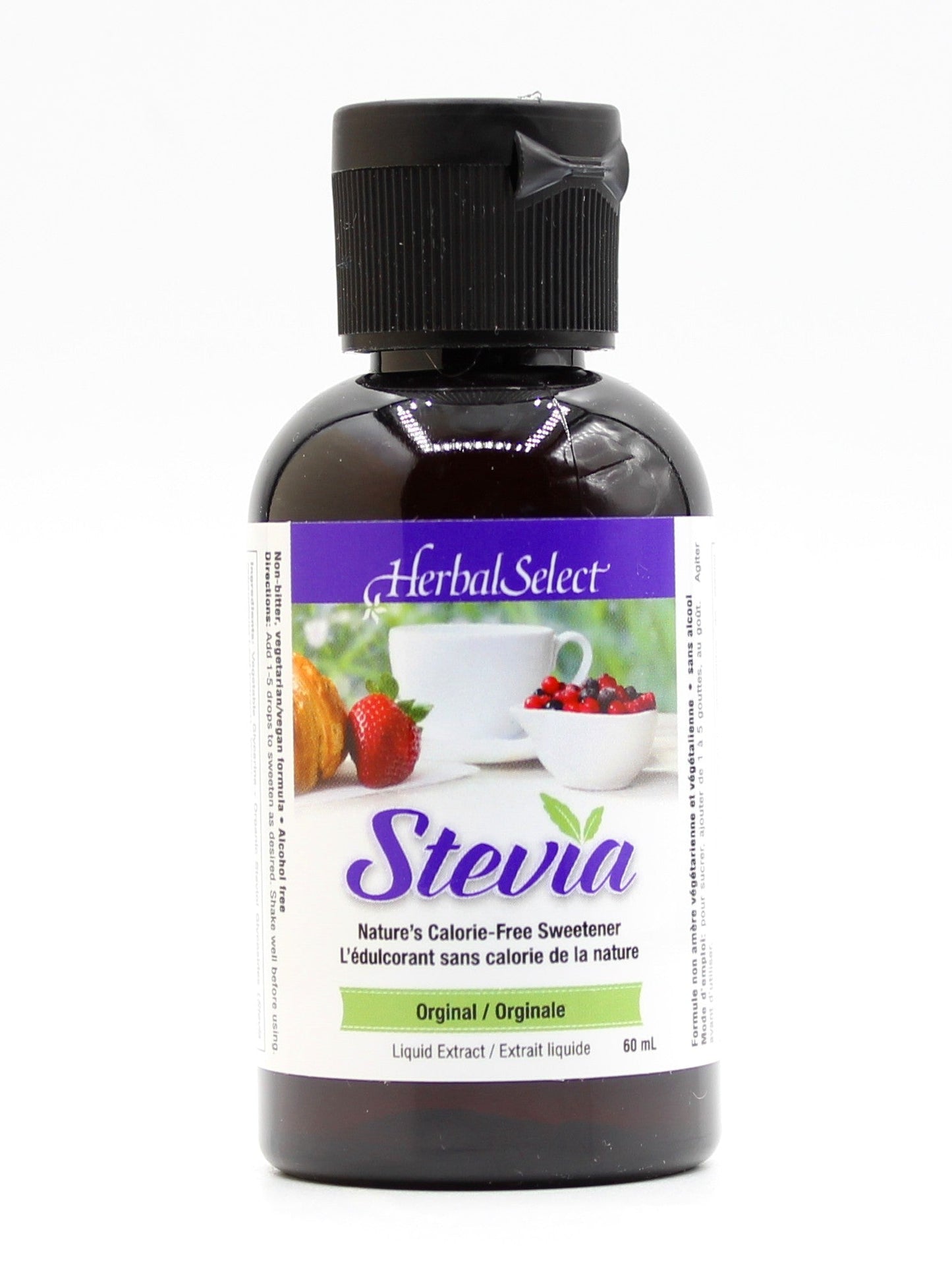 HERBAL SELECT Natural Sweeteners Stevia Liq Orig Alcohol Free 60mL - Short-Dated