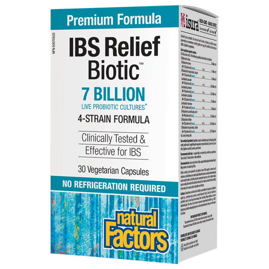 Natural Factors - IBS Relief Biotic 7 Billion Live Probiotic Cultures - 30 vcaps