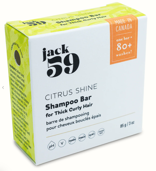 Jack59 CITRUS SHINE Shampoo Bar for thick and curly hair