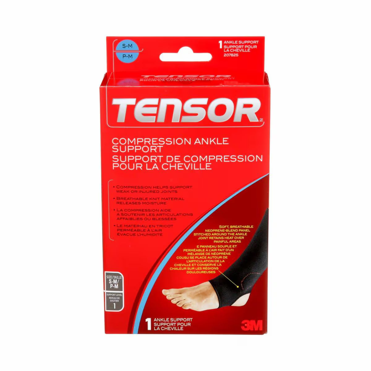 TENSOR SUPPORT ANKLE SM/MD