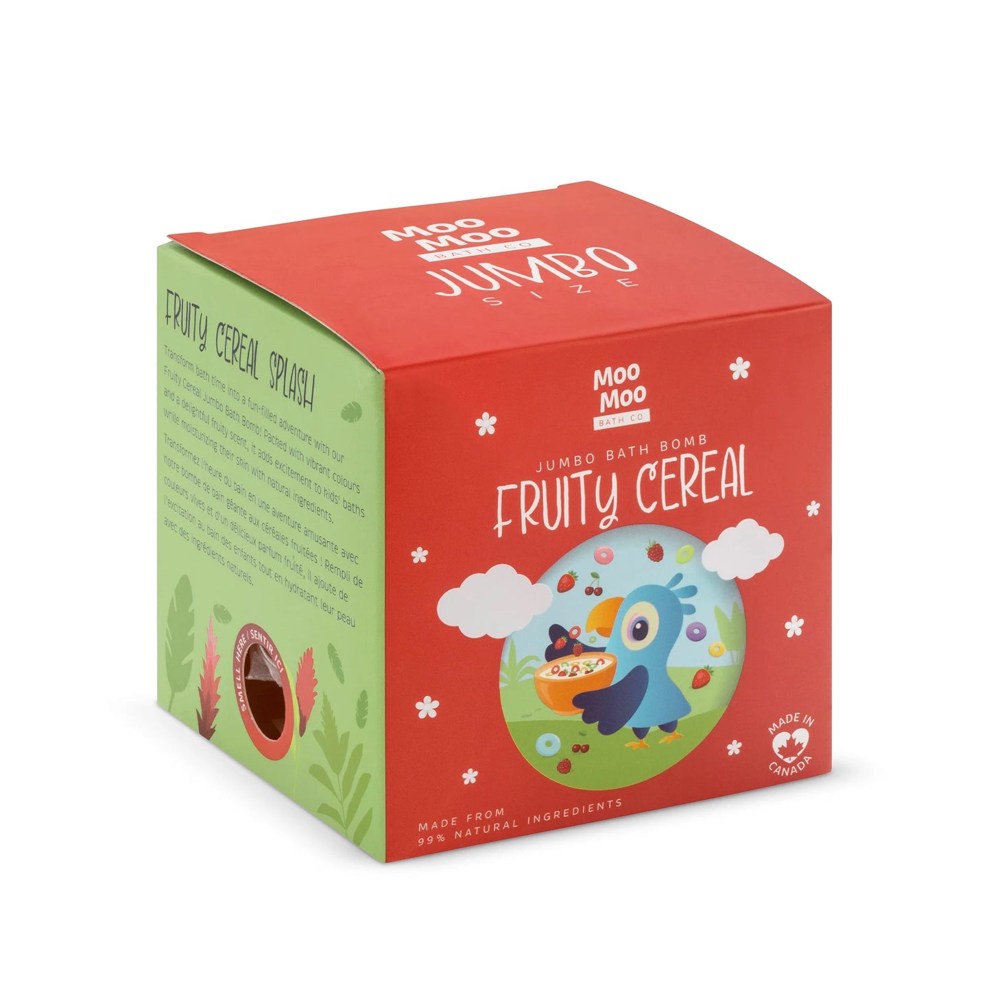 Moo Moo Bath Co Jumbo Bath Bomb Fruity Cereal 250g