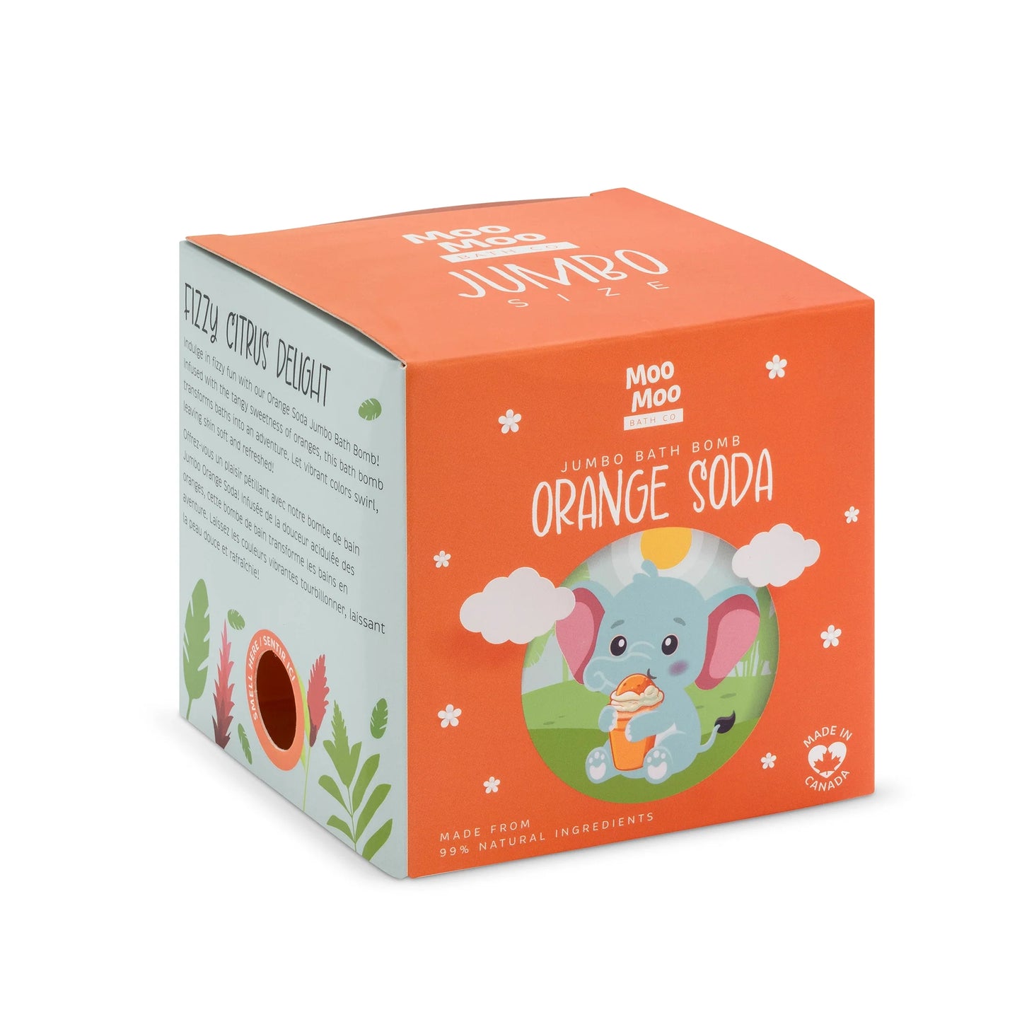 Moo Moo Bath Co Jumbo Bath Bomb Orange Soda 250g