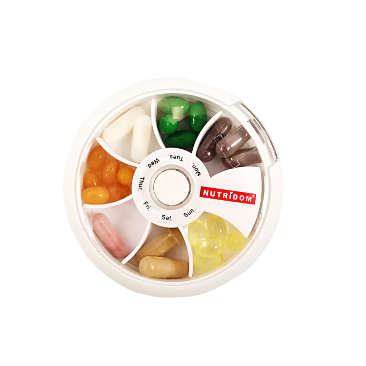 NUTRIDOM - Travel Weekly Pill Organizer (White)