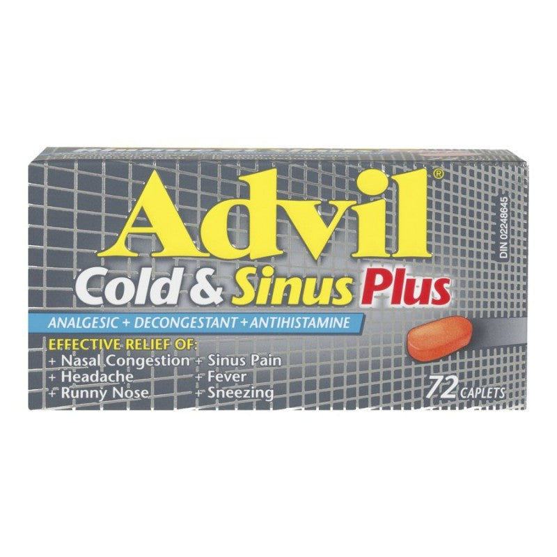 ADVIL COLD&SINUS PLUS CPLT 200MG 72 TABLET