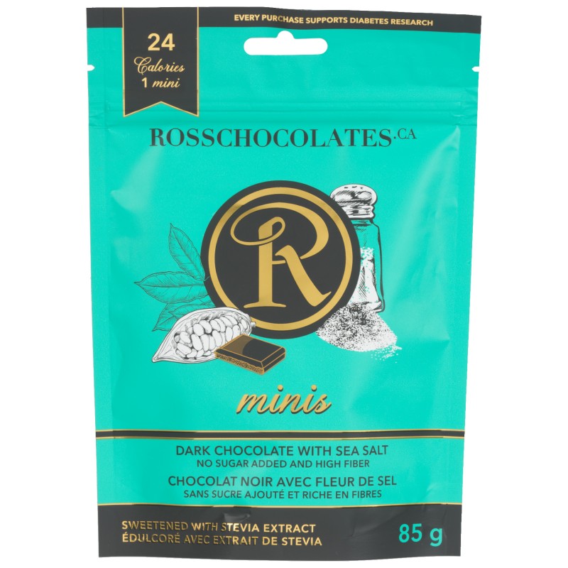 ROSS CHOCOLATES Mini Dark Chocolate Sea Salt 85g