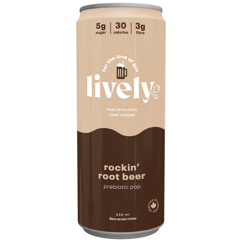 LIVELY PREBIOTIC POP - Rockin’ Root Beer (vegan) 355ml