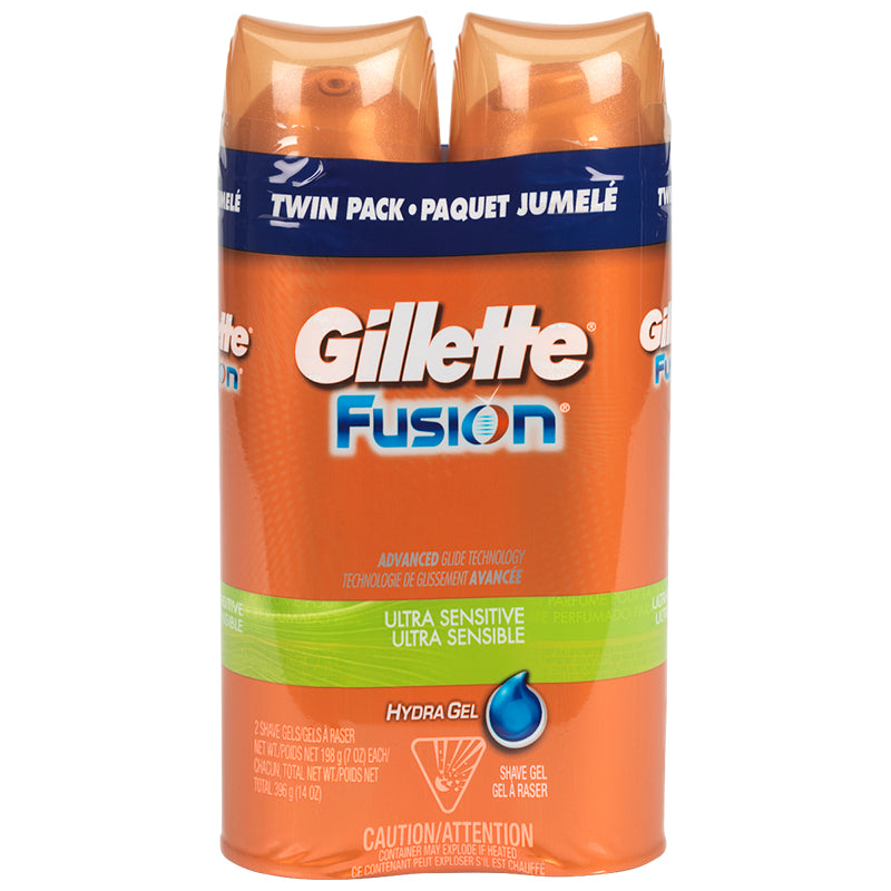 GILLETTE FUSION SHAVE GEL ULTRA SENSITIVE 7OZ 2