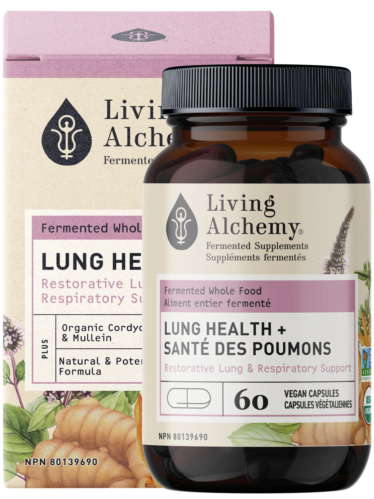 Living Alchemy LUNG HEALTH + Restorative Lung & Respiratory Support 60VC