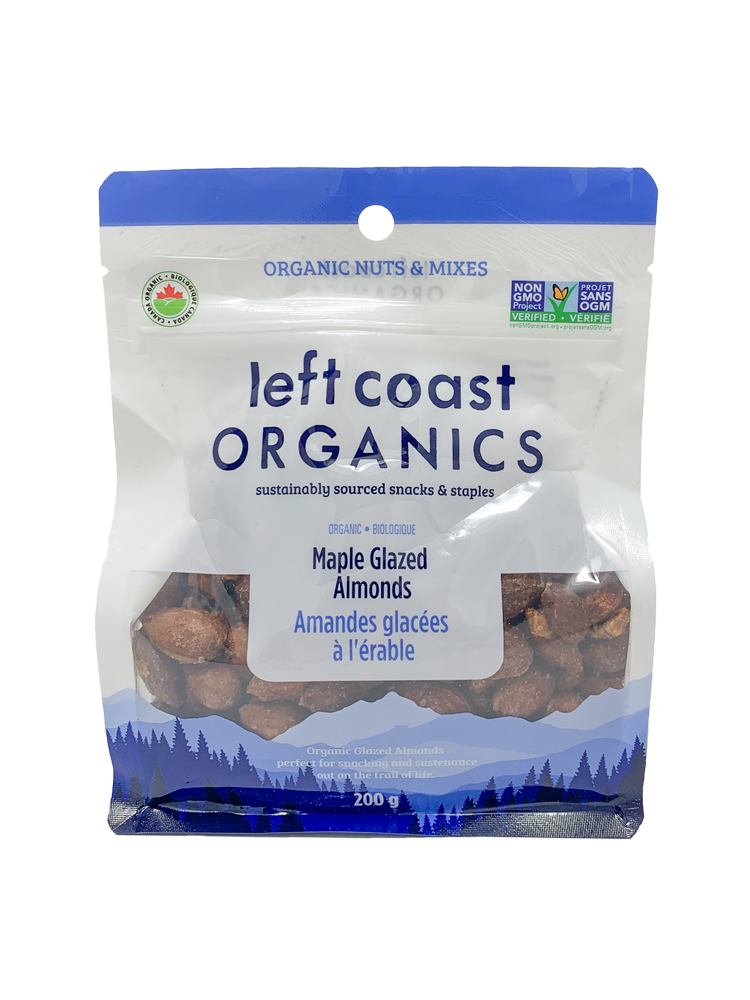 LEFT COAST Organic Maple Glazed Almonds 200g