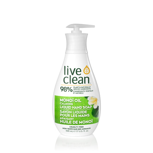 Live Clean   Monoi Oil Calming Liquid Hand Soap 500ml