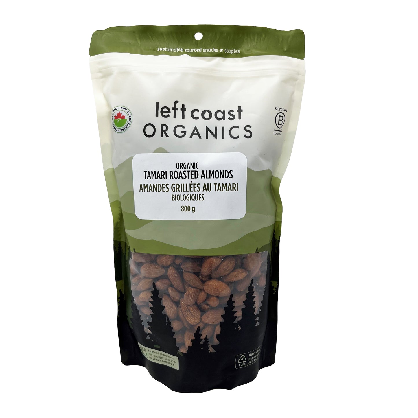 LEFT COAST Organic Tamari Roasted Almonds 800g