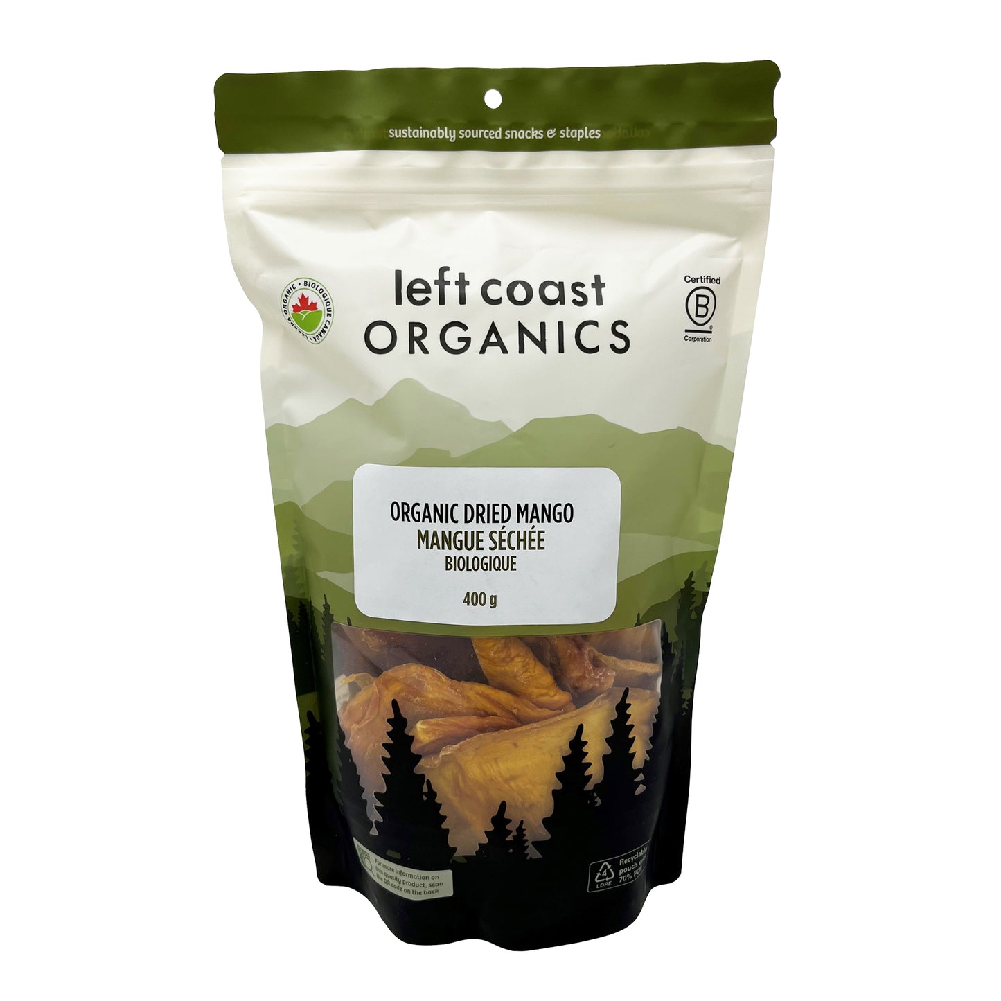 LEFT COAST Organic Dried Mango 400g