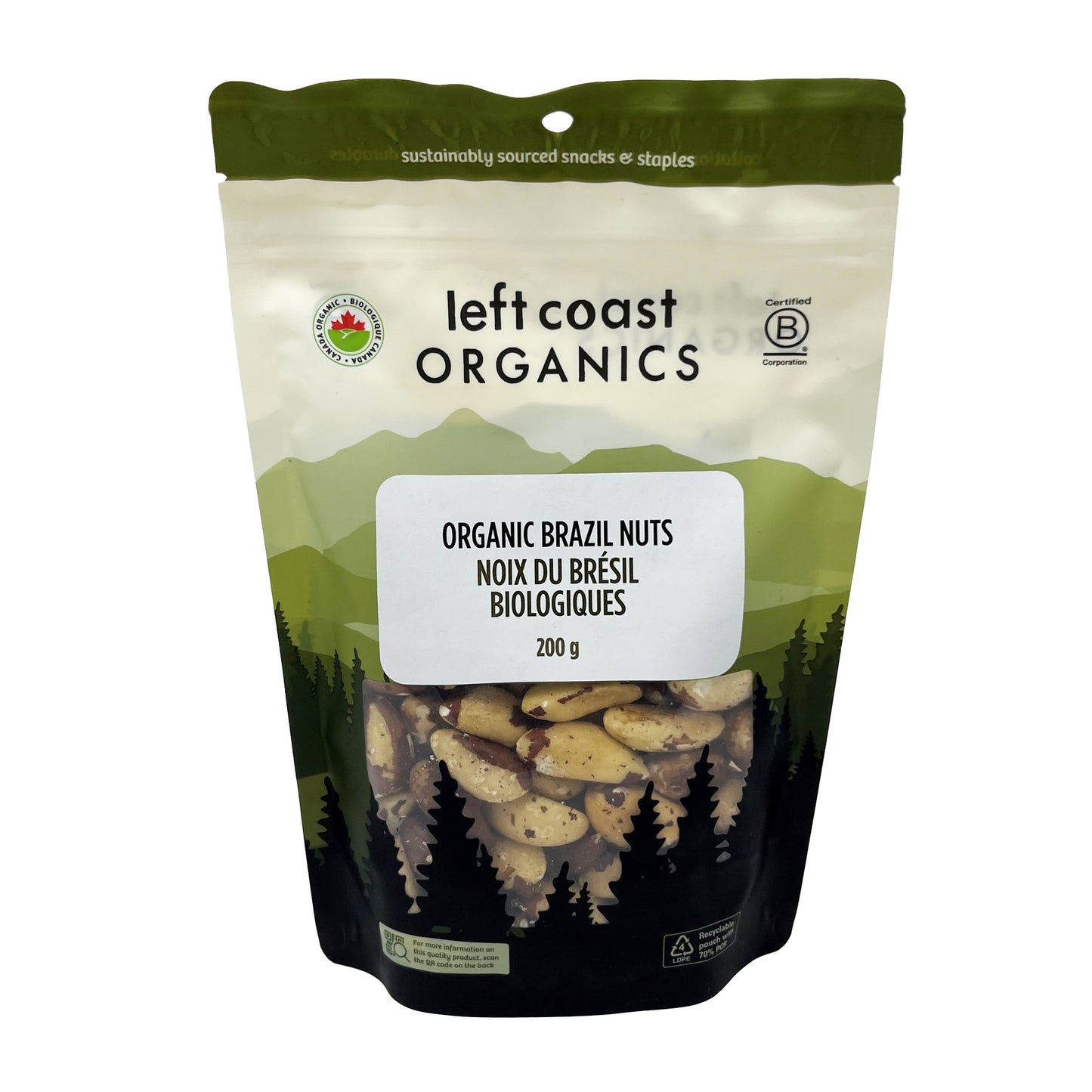 LEFT COAST Organic Brazil Nuts 200g