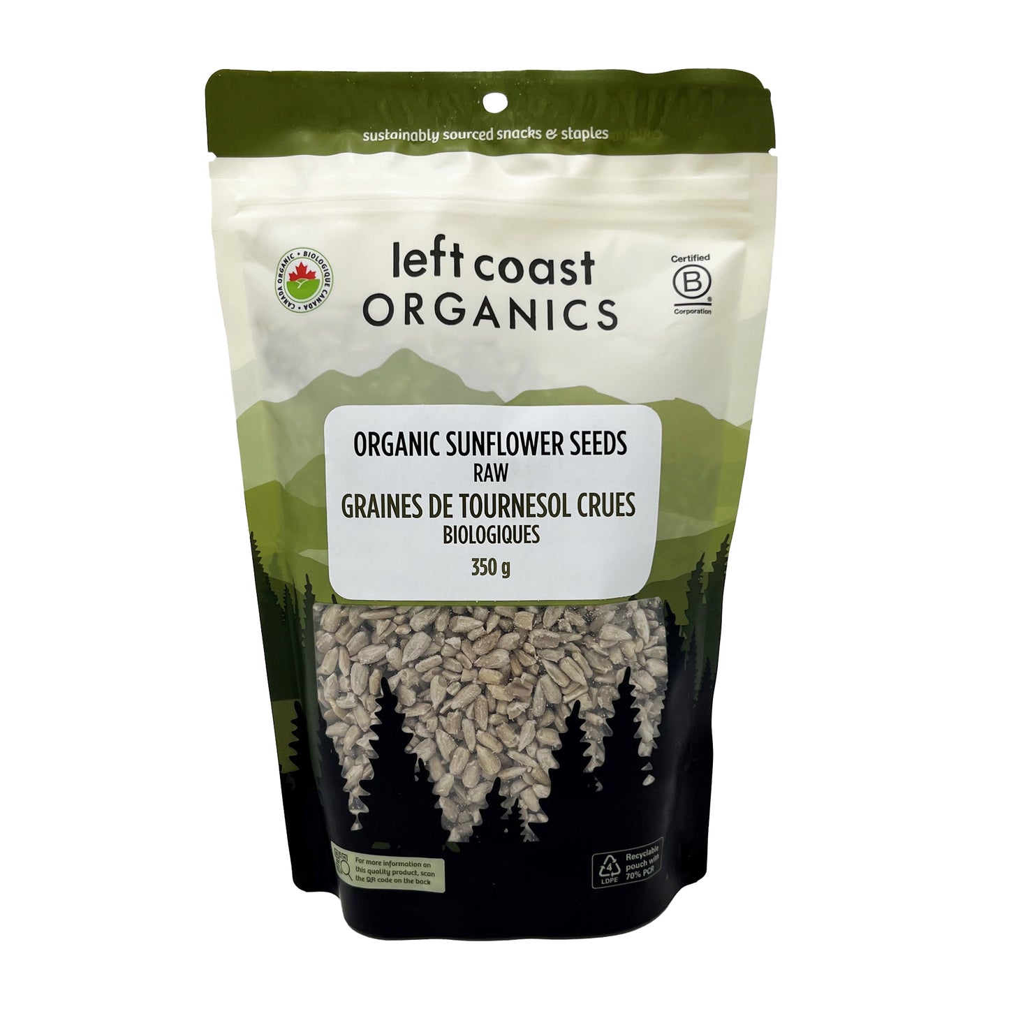 LEFT COAST Organic Sunflower Seeds 350g