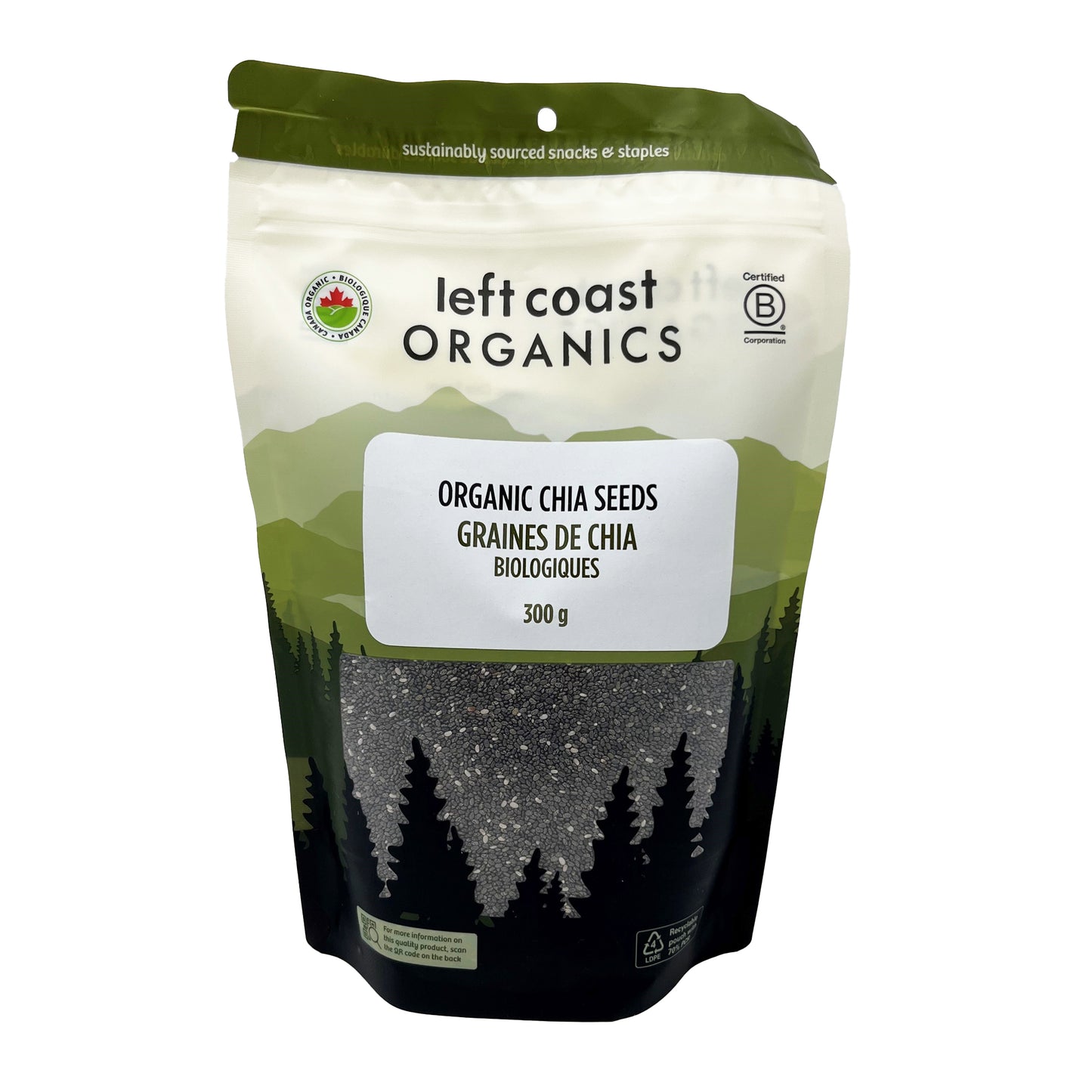 LEFT COAST Organic Chia Seeds, Black 300g