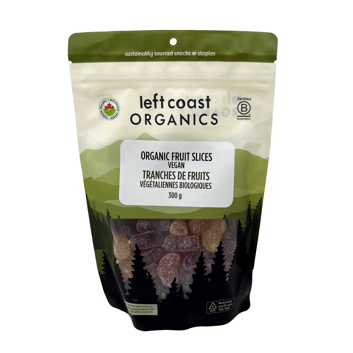 LEFT COAST Organic Fruit-Shaped Candy, Vegan 300g