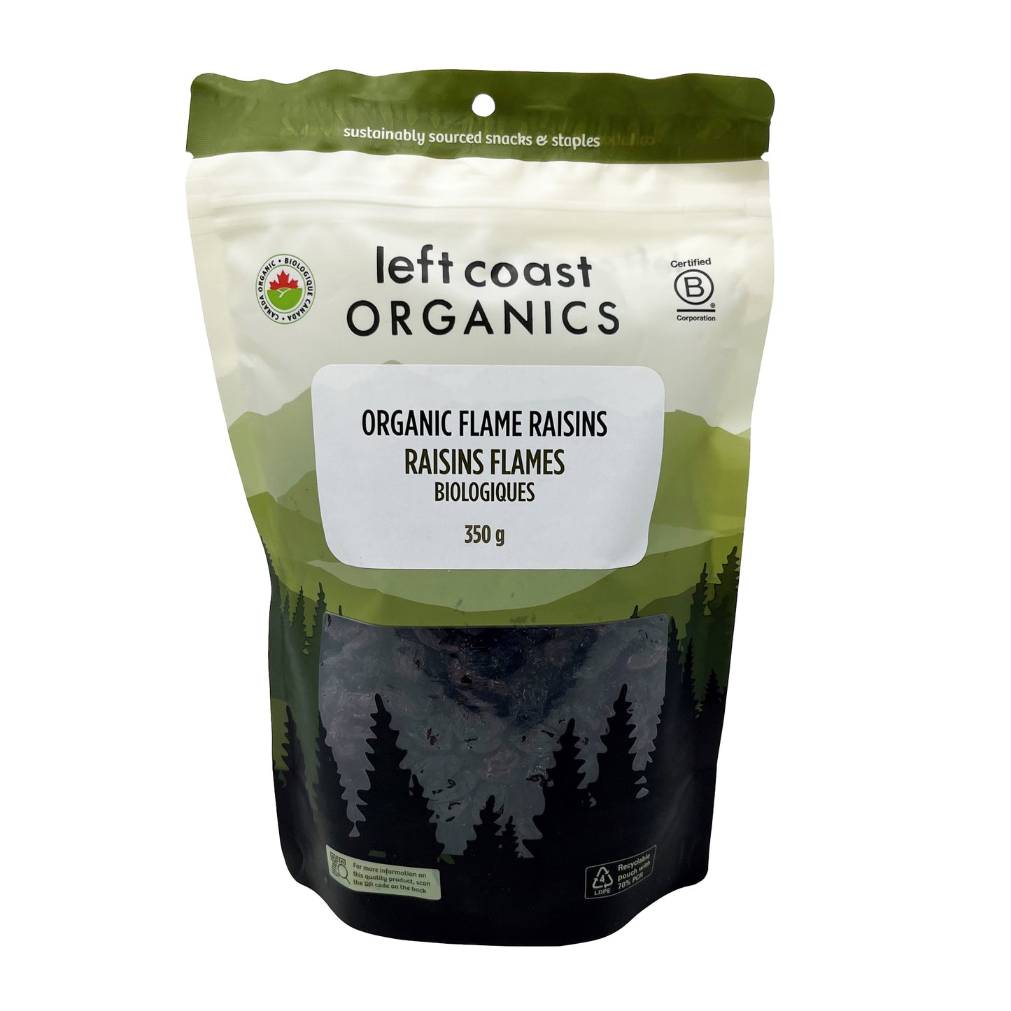 LEFT COAST Organic Flame Raisins 350g