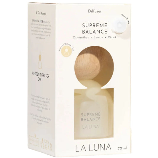 LA LUNA    Wooden Cap Diffuser and Oil Refill    Supreme Balance 70mL