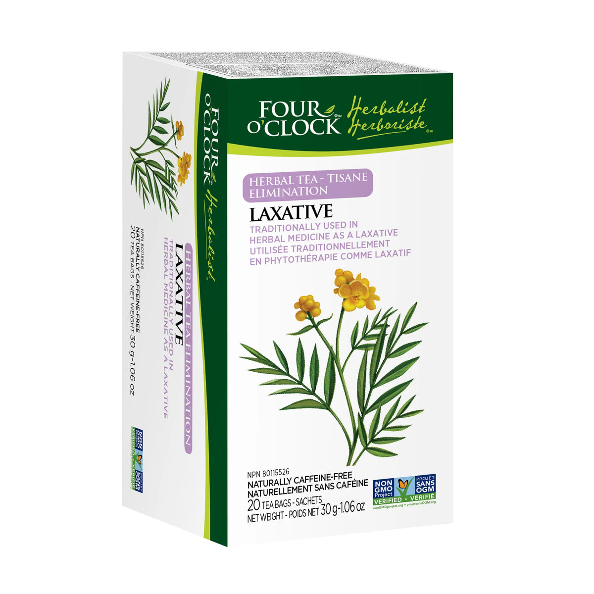 Four O'Clock - Laxative Herbal Tea - 6 x 20bg