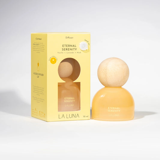 LA LUNA    Wooden Cap Diffuser and Oil Refill    Eternal Serenity 70mL