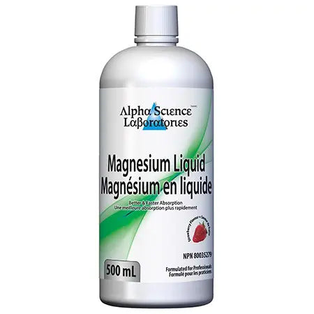 Alpha Science Laboratories_Magnesium Liquid | Strawberry Flav 500 mL
