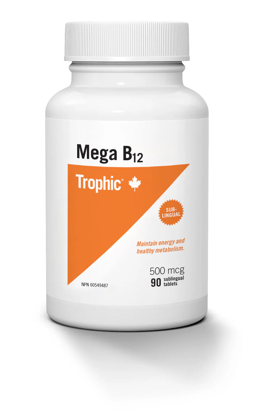 Trophic - Mega B12 500mcg - 90 Sublingual Tablets