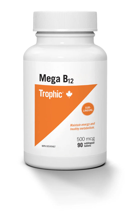 Trophic - Mega B12 500mcg - 90 Sublingual Tablets