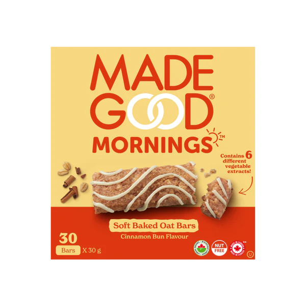 MADEGOOD - Mornings Cinnamon Bun Soft Baked Oat Bars 15 count