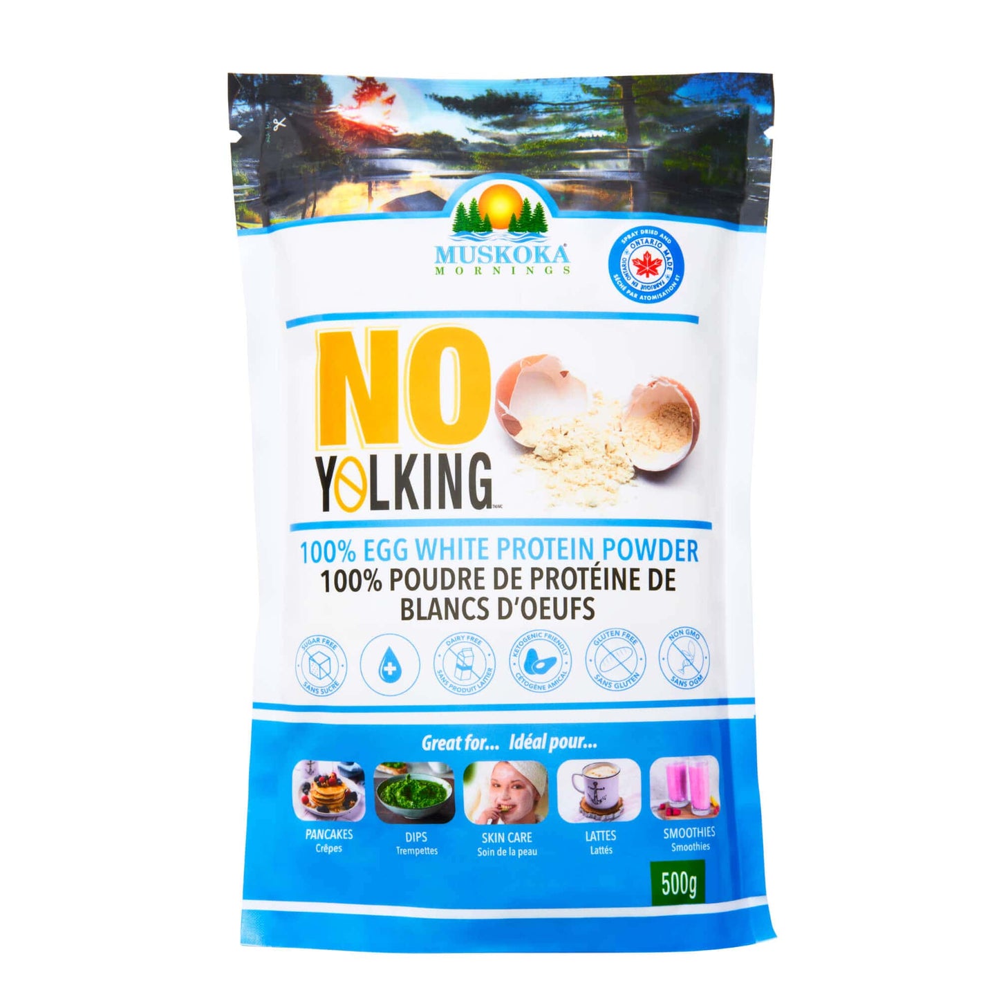 Muskoka Mornings No-Yolking - 100% Egg White Protein Powder 500 g
