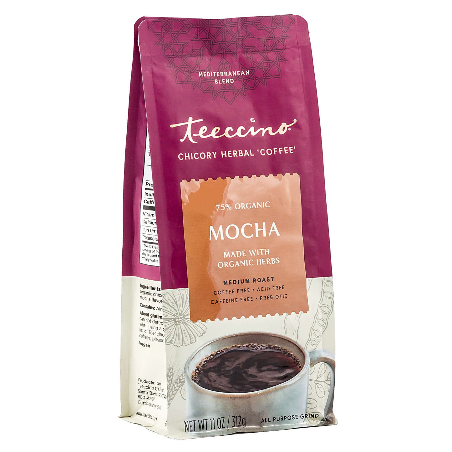 Teeccino   Herbal Coffee   Mocha Chicory300G