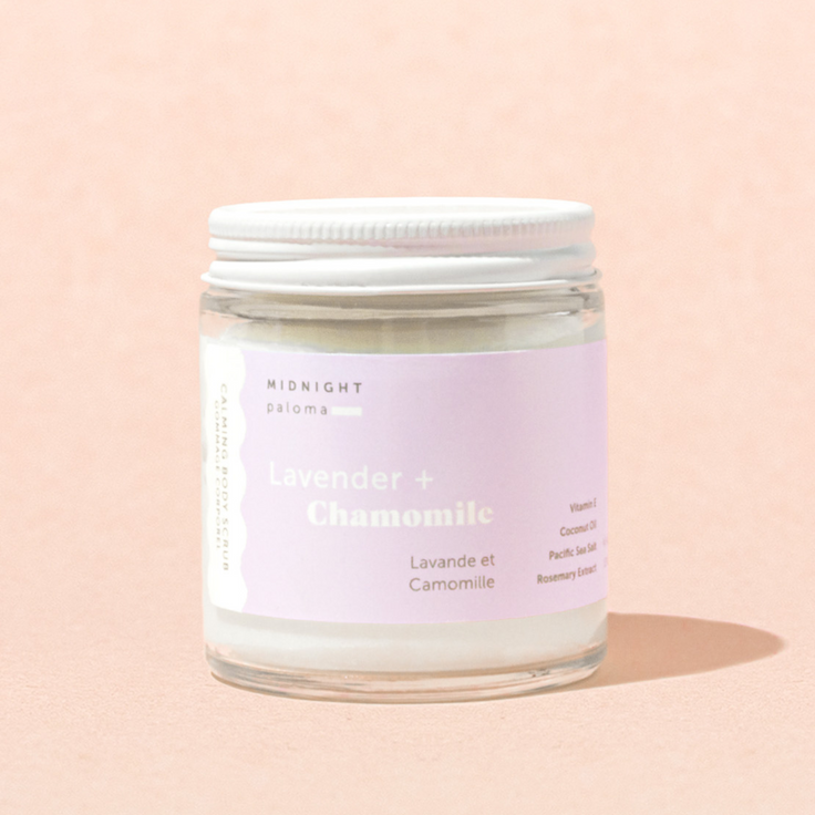 Midnight Paloma - BODY SCRUBS - Lavender + Chamomile Body Scrub 4oz