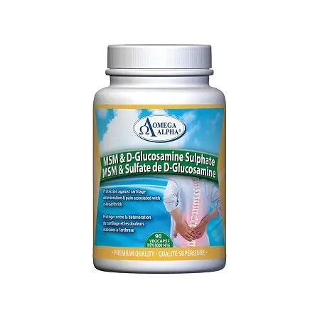 Omega Alpha MSM & D-Glucosamine Sulphate 90 vcap
