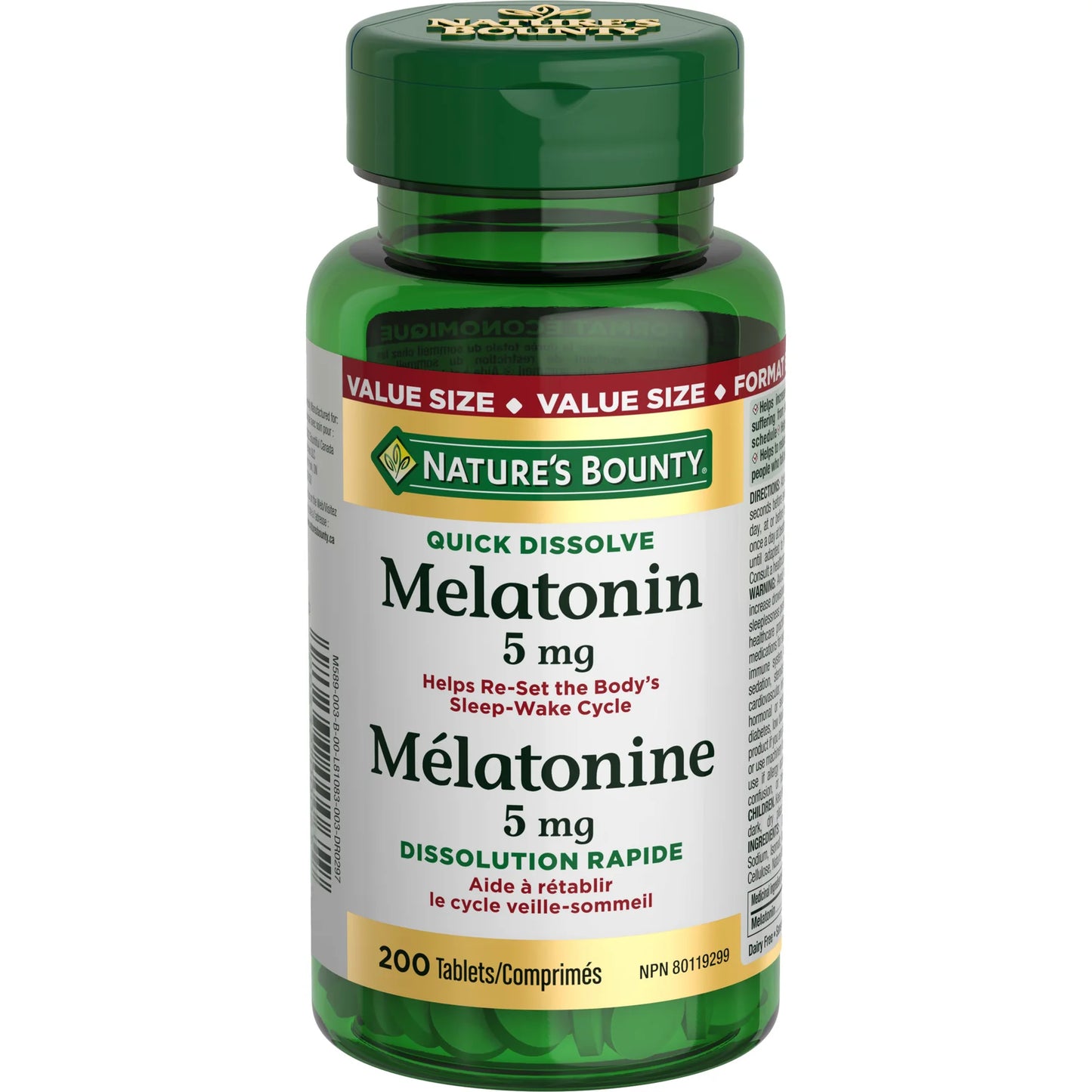 NATURE'S BOUNTY MELATONIN VALUE TB 5MG 200 TABLET