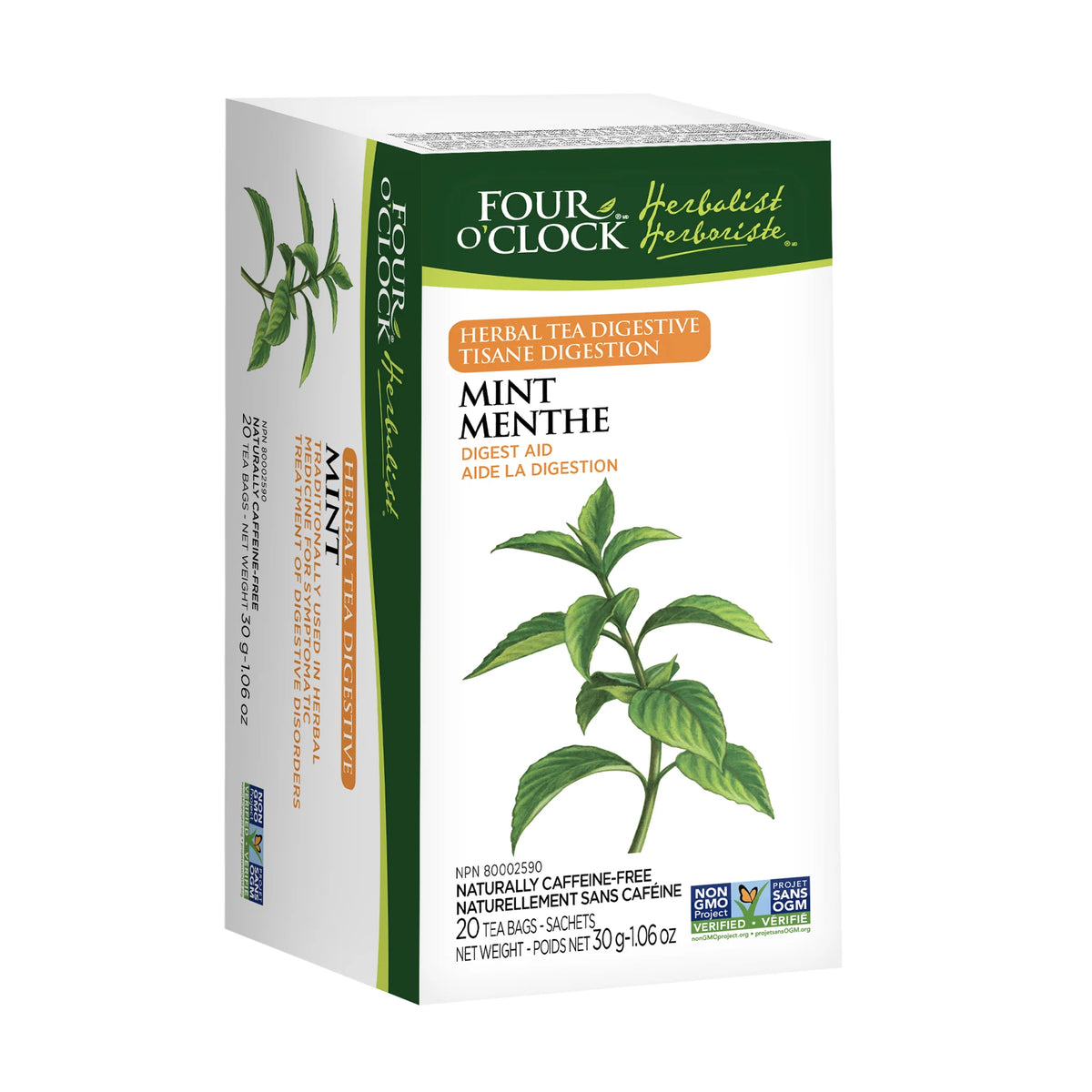 Four O'Clock - Mint Herbal Tea - 6 x 20bg