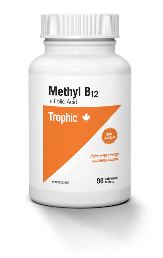 Trophic  Methyl B12 + Folic Acid 1000mcg 90 sublingual tablets *ON BACKORDER*