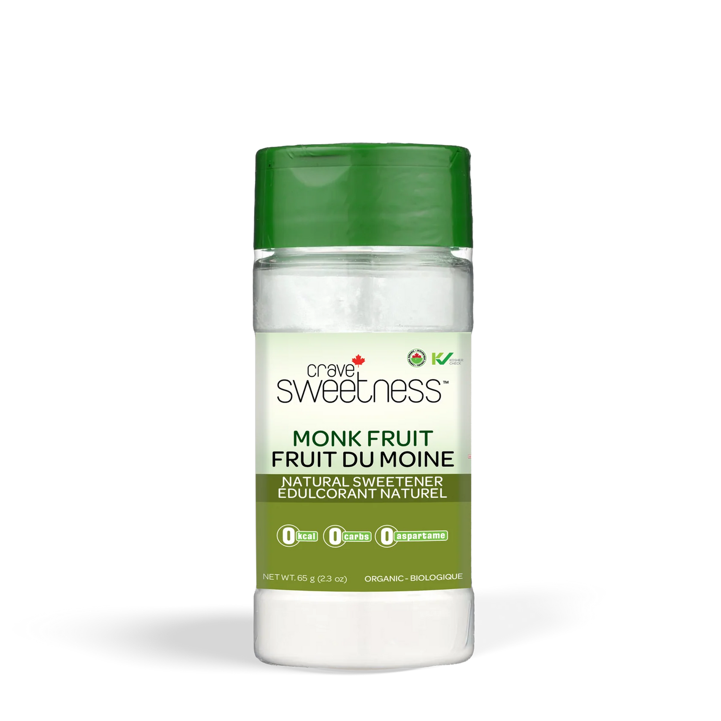 CRAVE STEVIA Monk Fruit shaker, 45g
