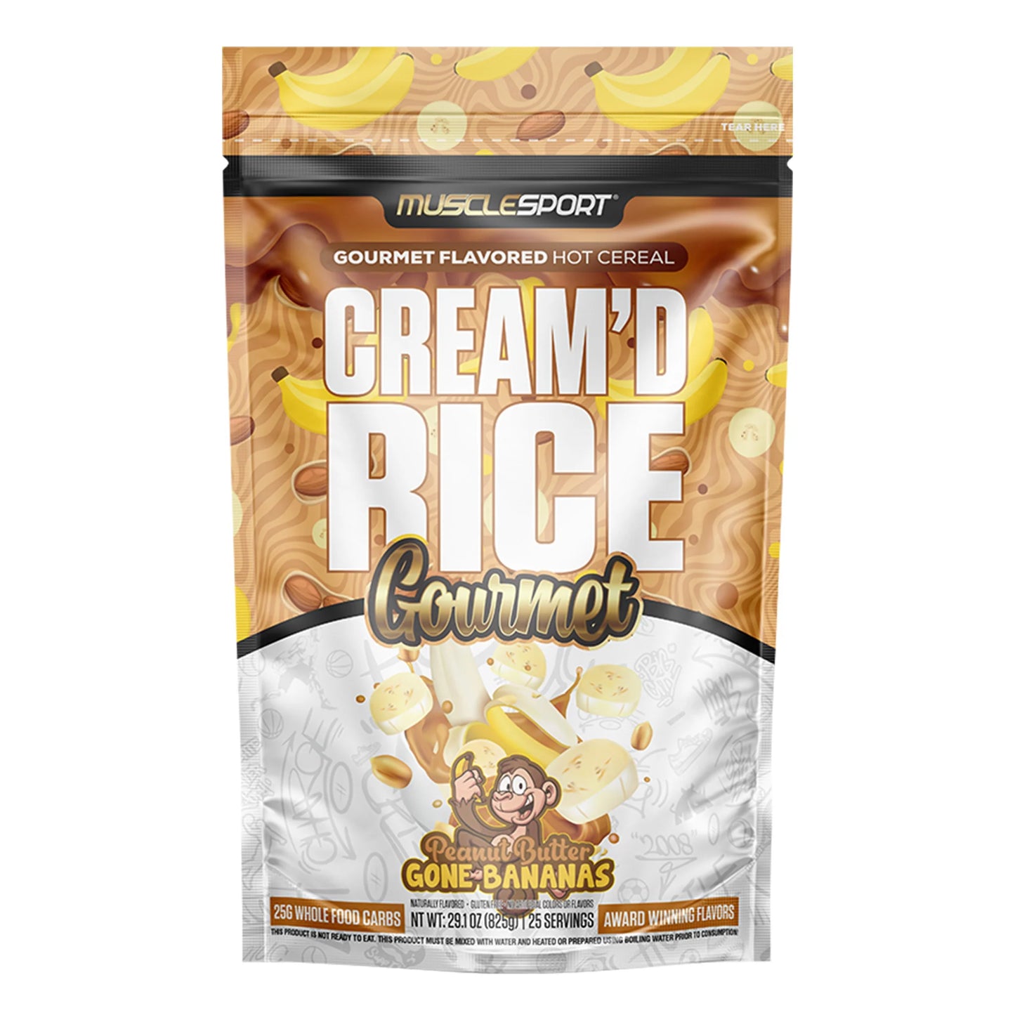 MUSCLE SPORT - CREAM'D RICE - 25srv - PEANUT BUTTER GONE BANANAS